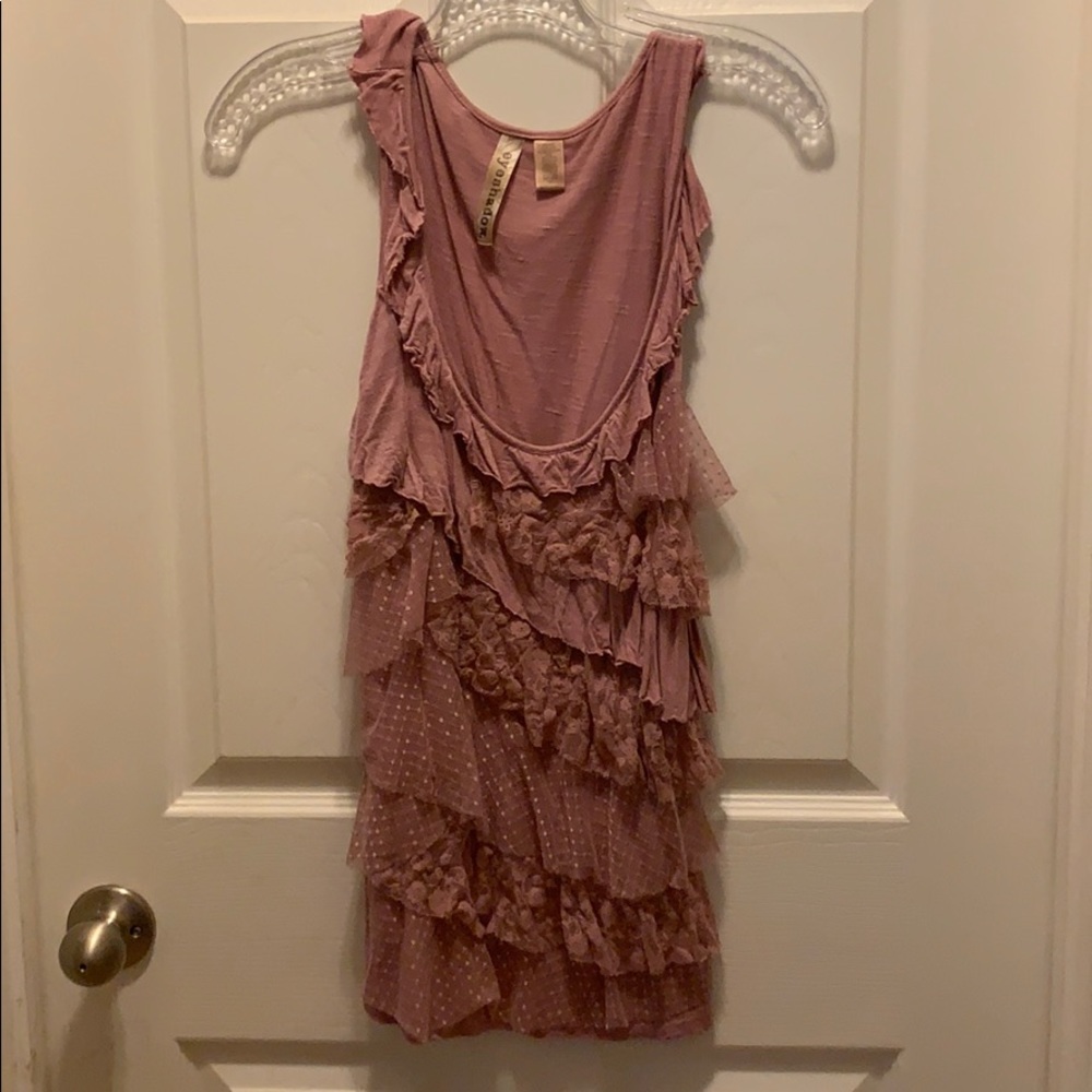 Dusty Rose Layered Tank Top